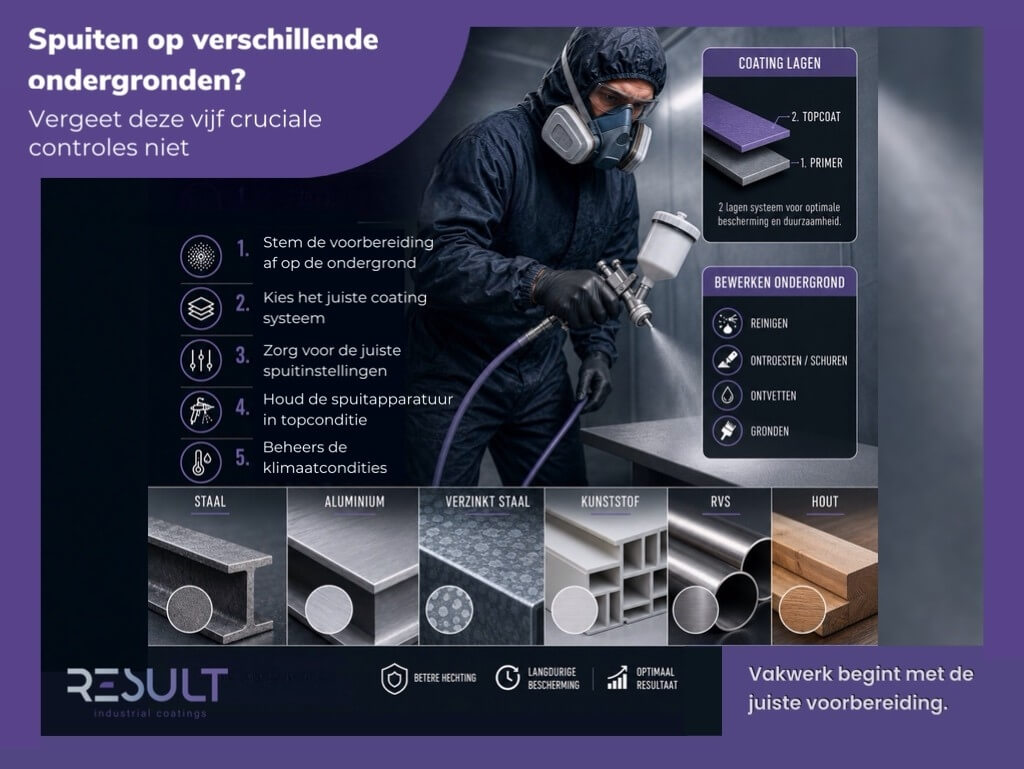  Spuiten op verschillende ondergronden?  Vergeet deze vijf cruciale controles niet.